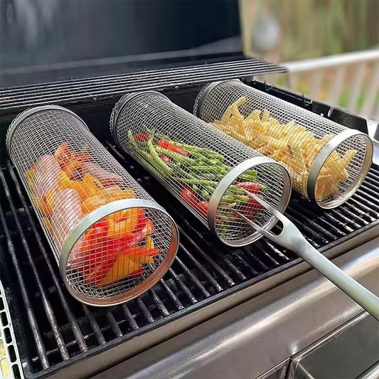 GrillMaster™ Rolling Grill Basket